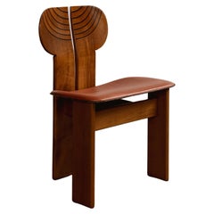 Afra & Tobia Scarpa "Africa" Dining Chairs for Maxalto, Reddish Brown, 1975