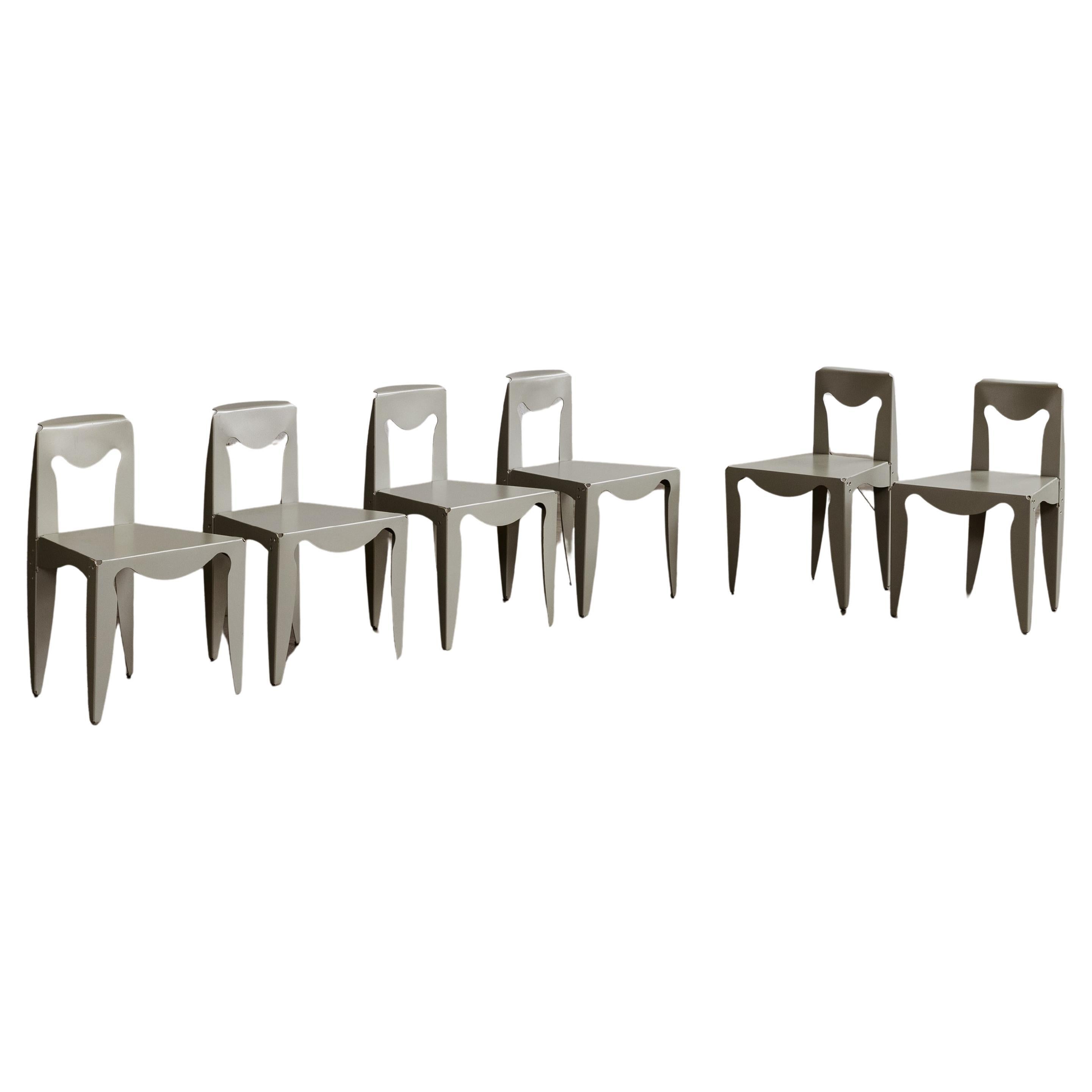 Sedie da pranzo "Libertà" di Afra & Tobia Scarpa per Meritalia, 1989, set da 6