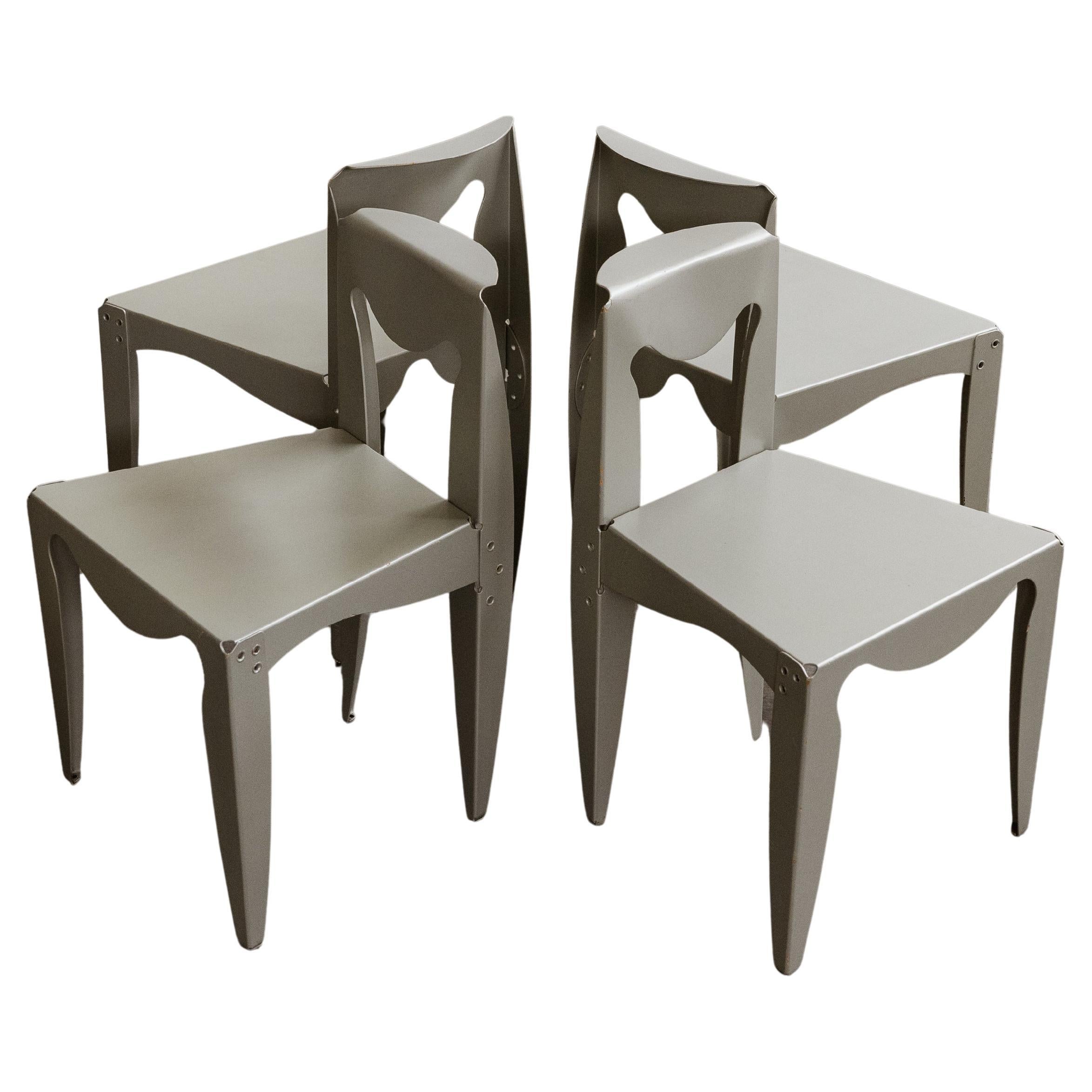 Sedie da pranzo "Libertà" di Afra & Tobia Scarpa per Meritalia, 1989, set da 4