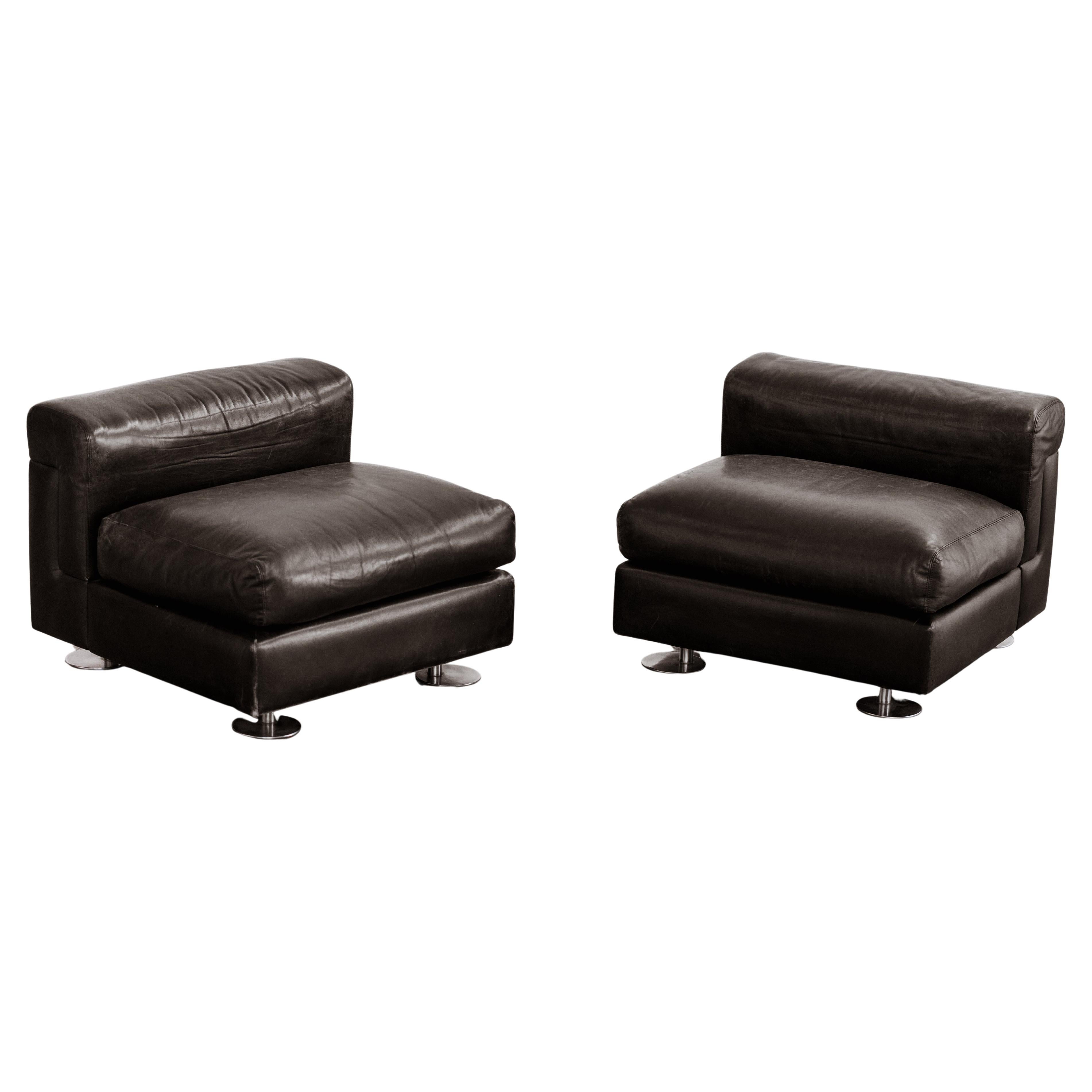 Valeria Borsani & Alfredo Bonetti "D120" Easy Chairs for Tecno, 1966, Set of 2 in vendita