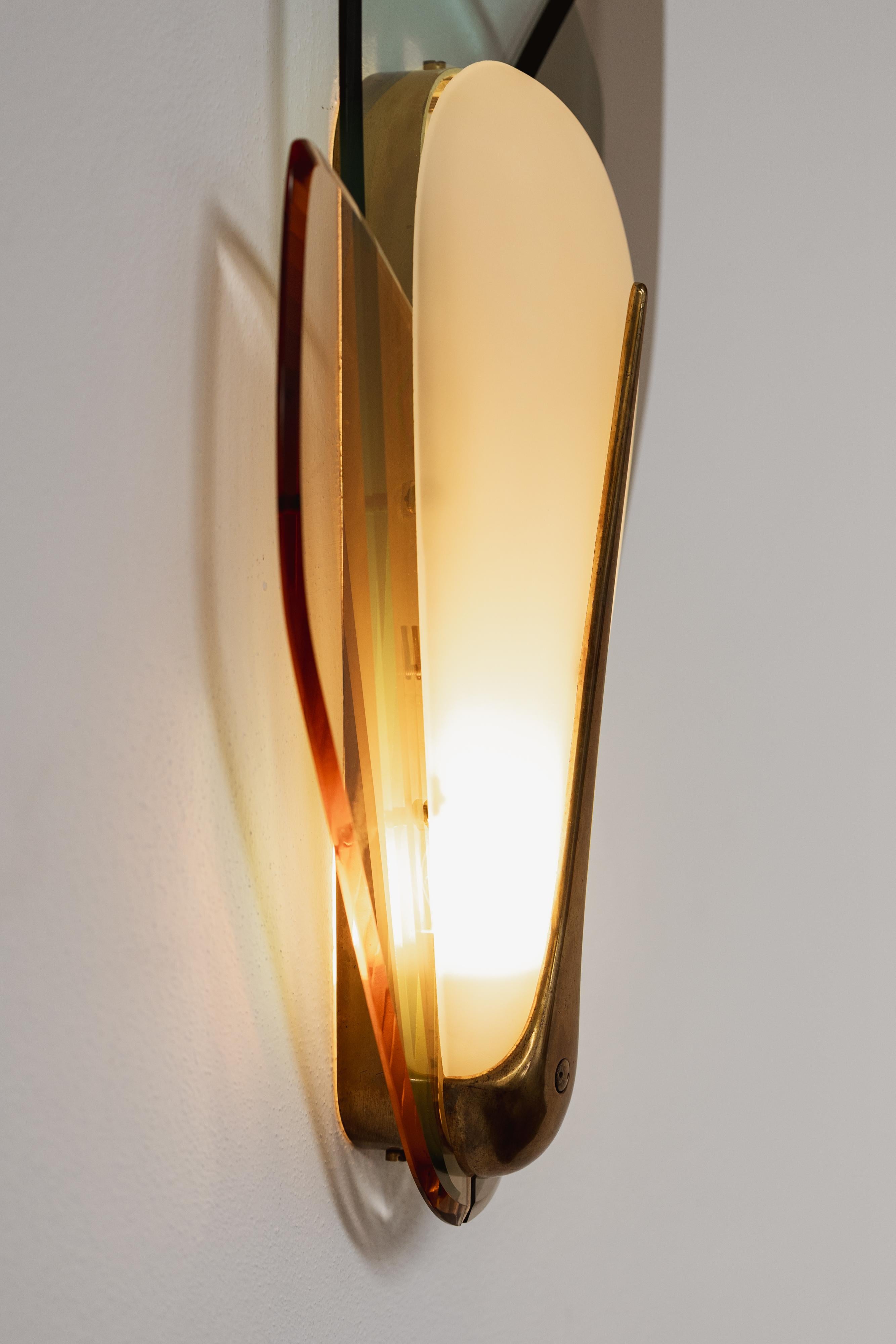 Metà XX secolo Lampade Max Ingrand per Fontana Arte, 1955, Set di 2 in vendita