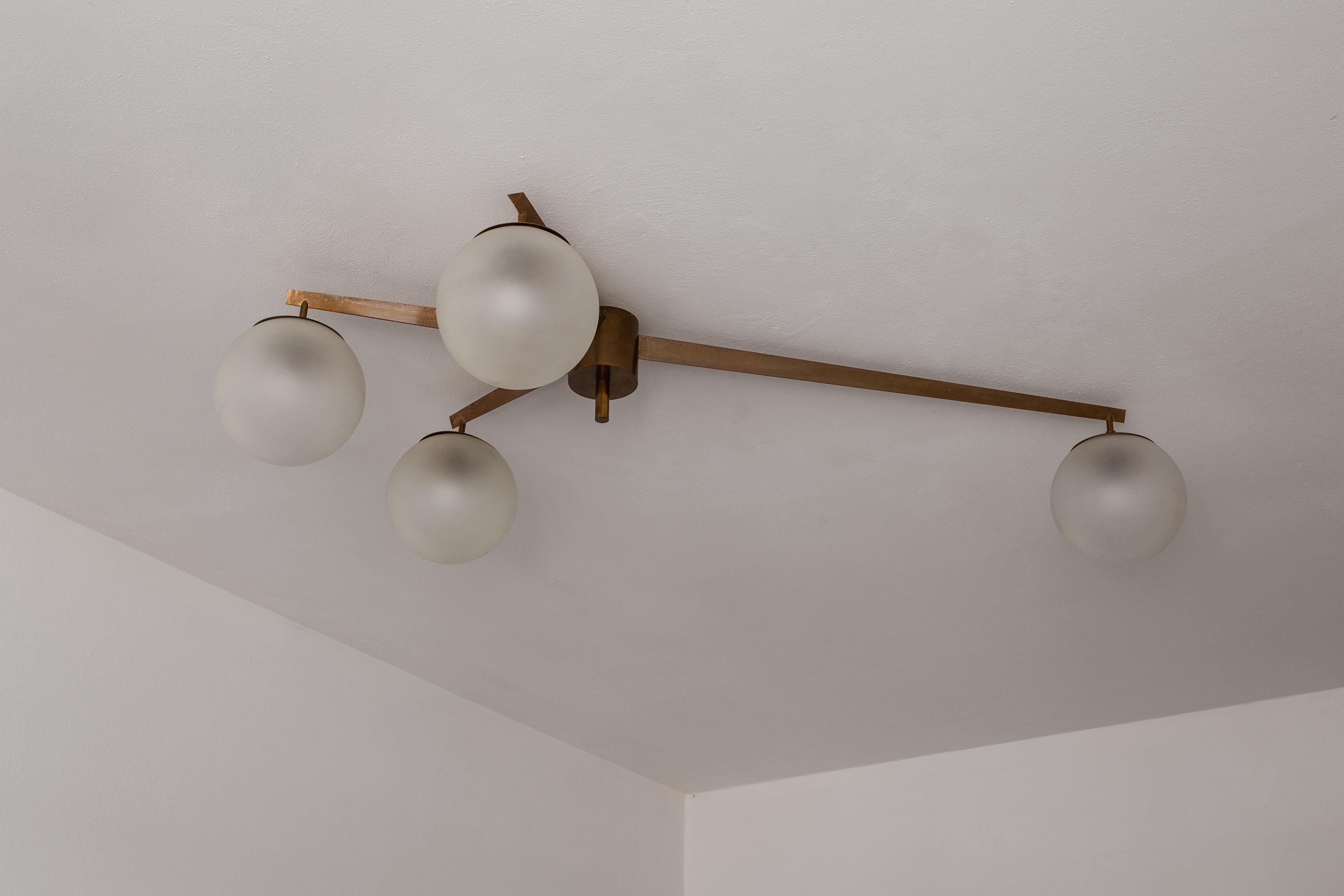 Italian Angelo Lelii “Stella a 4” Ceiling Lamp for Arredoluce, 1959 For Sale