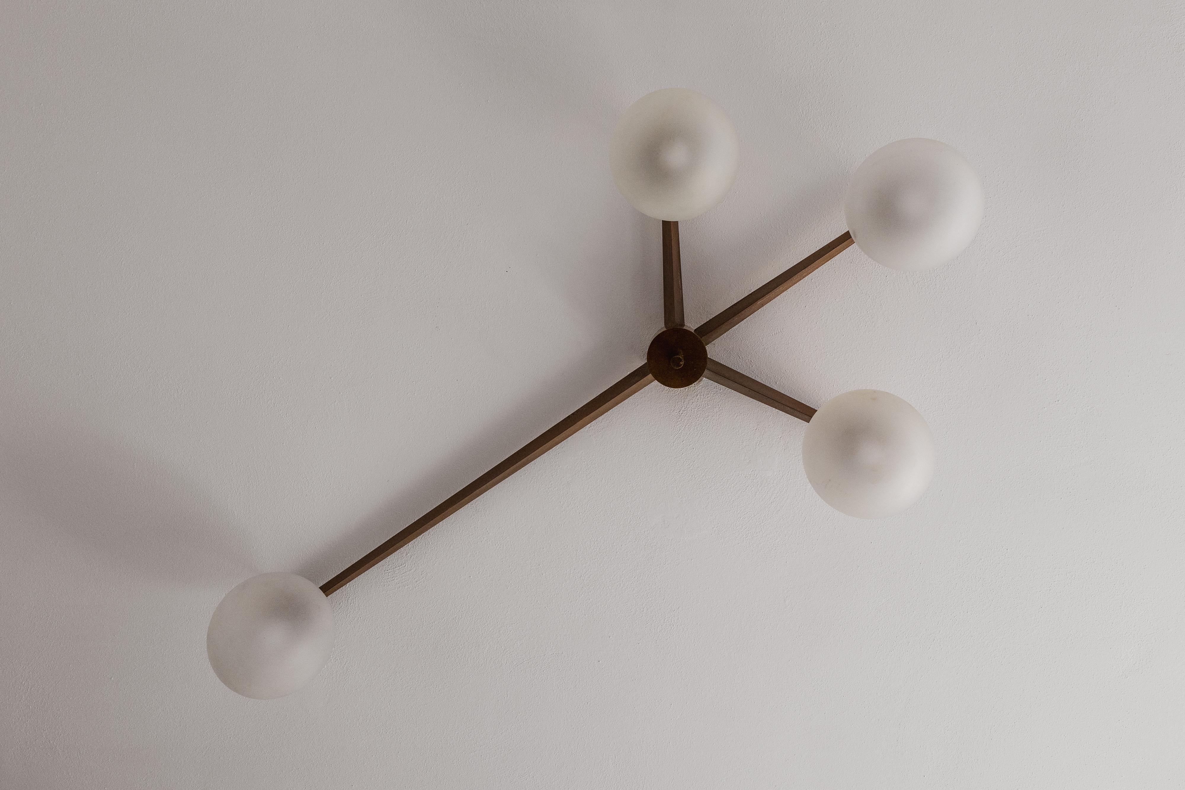Brass Angelo Lelii “Stella a 4” Ceiling Lamp for Arredoluce, 1959 For Sale