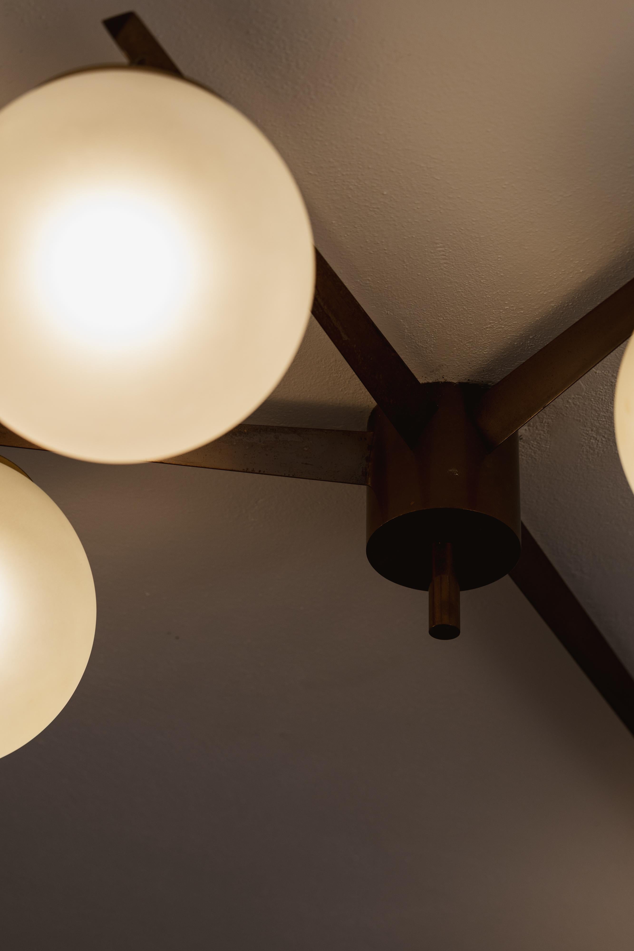 Mid-Century Modern Angelo Lelii “Stella a 4” Ceiling Lamp for Arredoluce, 1959 For Sale