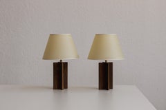 "Croisillon" Table Lamps in the Style of Jean-Michel Frank, 1940s, Set of 2