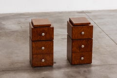 Mesillas de noche art déco italianas, años 30, lote de 2