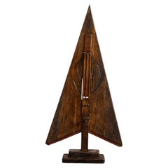 Sculpture géométrique abstraite en bois, Italie, années 1970
