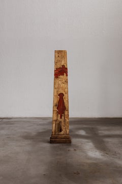 Minimalistische Holzskulptur, Italien, 1990er Jahre