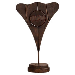 Surrealist Abstract Wooden Sculpture, Italy, 1970s