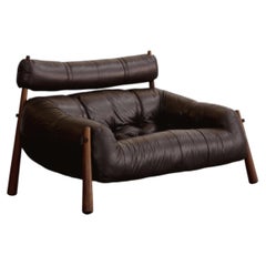Percival Lafer "MP-81" Sofa, Dark Brown Leather, 1972