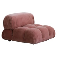 Mario Bellini "Camaleonda" Easy Chair for B&B Italia, Pink Velvet, 1970