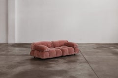 Sofá «Camaleonda» de Mario Bellini para B&B Italia, terciopelo rosa, 1970, juego de 2