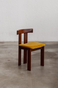 Luigi Vaghi Dining Chair for Former, Amber Velvet, 1968