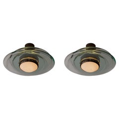 Lampade da soffitto "2079" di Max Ingrand per Fontana Arte, 1960, set da 2