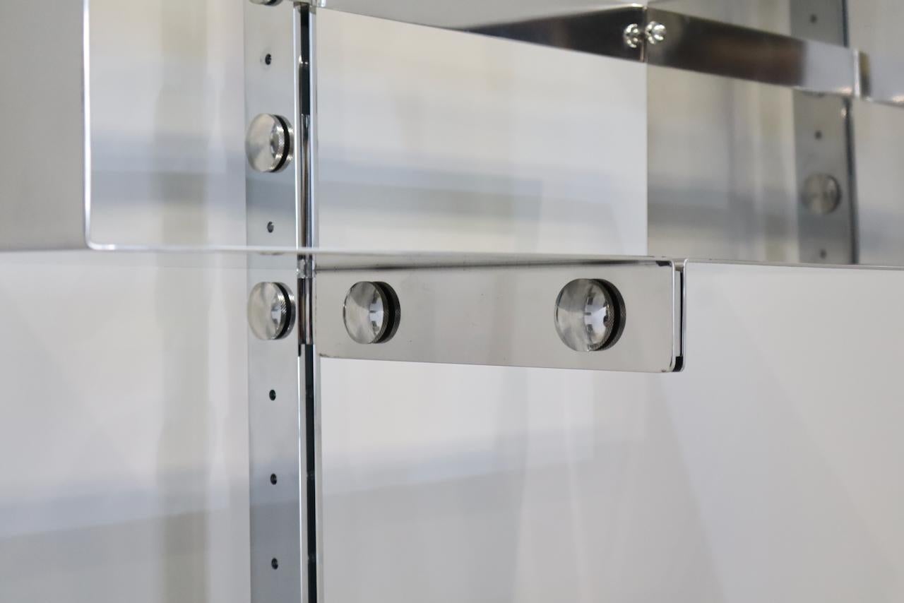 Mid-Century Modern Pair of Modular Wall-Mounted Shelving System by Vittorio Introini for Saporiti For Sale
