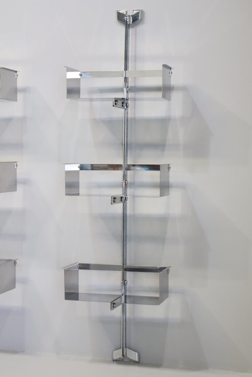 Italian Pair of Modular Wall-Mounted Shelving System by Vittorio Introini for Saporiti For Sale