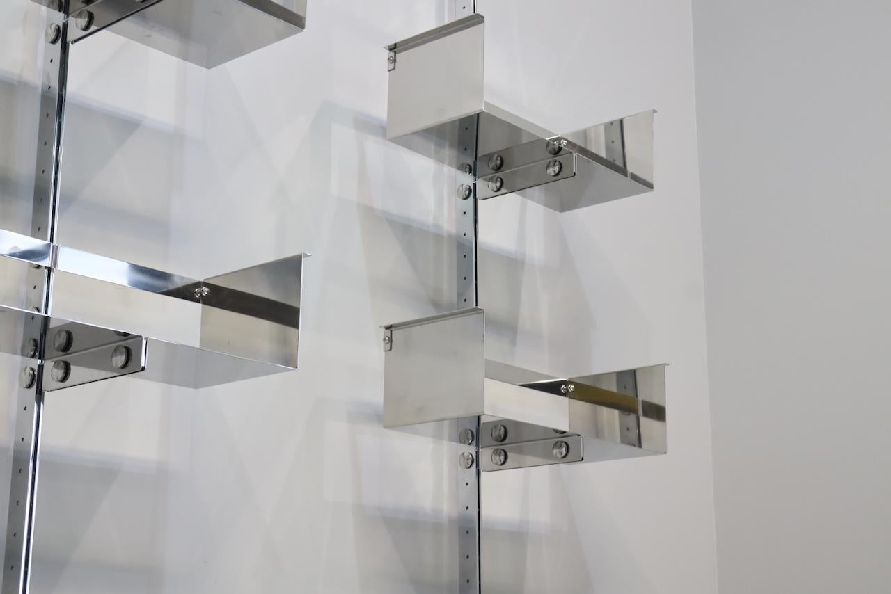20th Century Pair of Modular Wall-Mounted Shelving System by Vittorio Introini for Saporiti For Sale