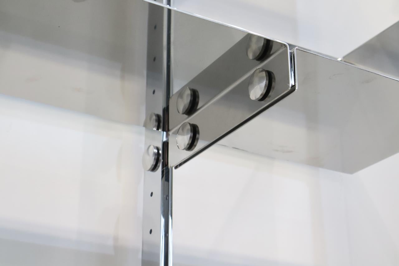 Pair of Modular Wall-Mounted Shelving System by Vittorio Introini for Saporiti For Sale 1
