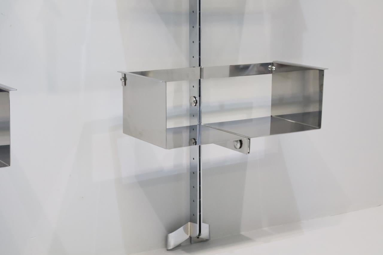 Pair of Modular Wall-Mounted Shelving System by Vittorio Introini for Saporiti For Sale 8