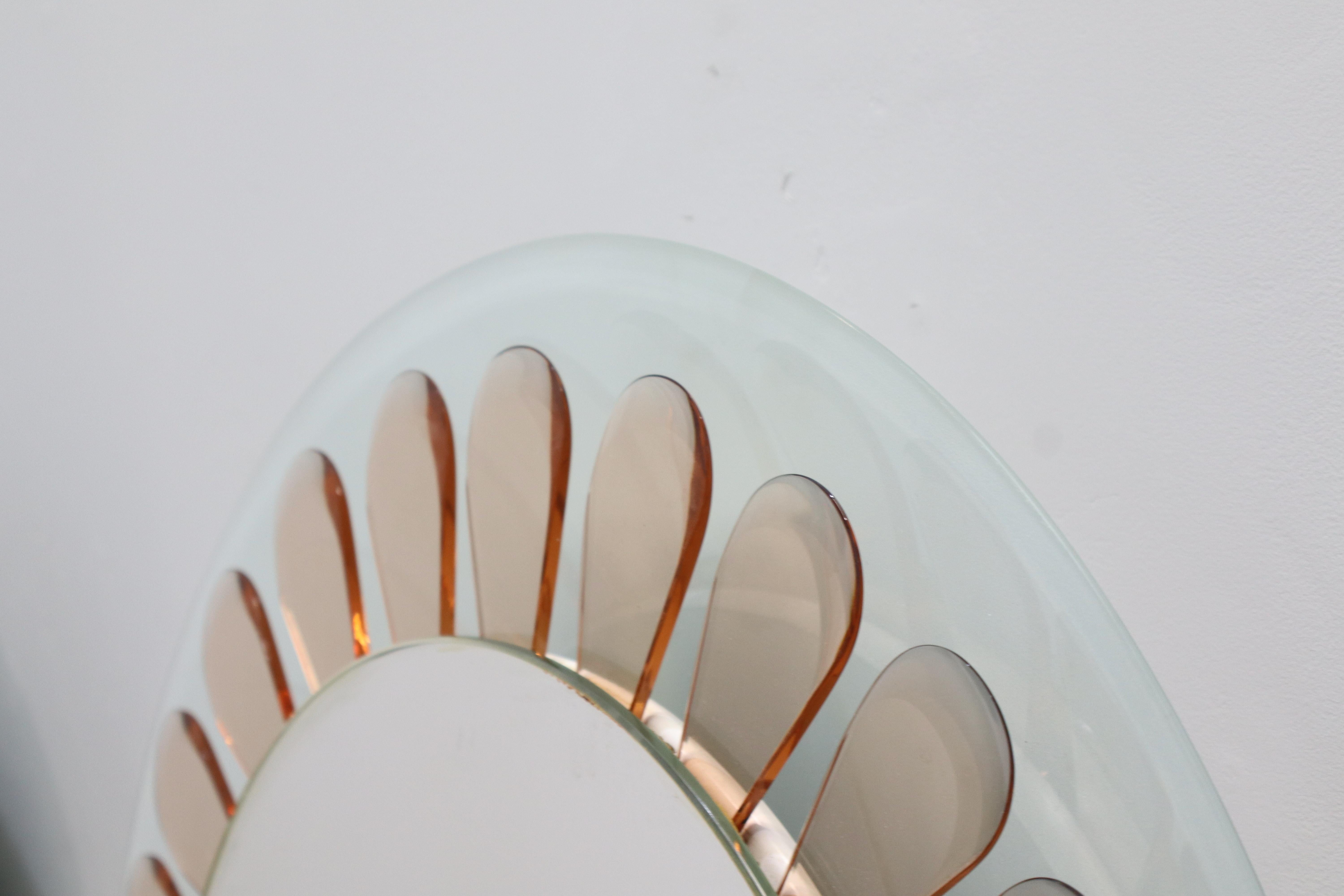 Coppia di Specchi a forma di fiore di Max Ingrand per Fontana Arte Italia 1964 in vendita 4