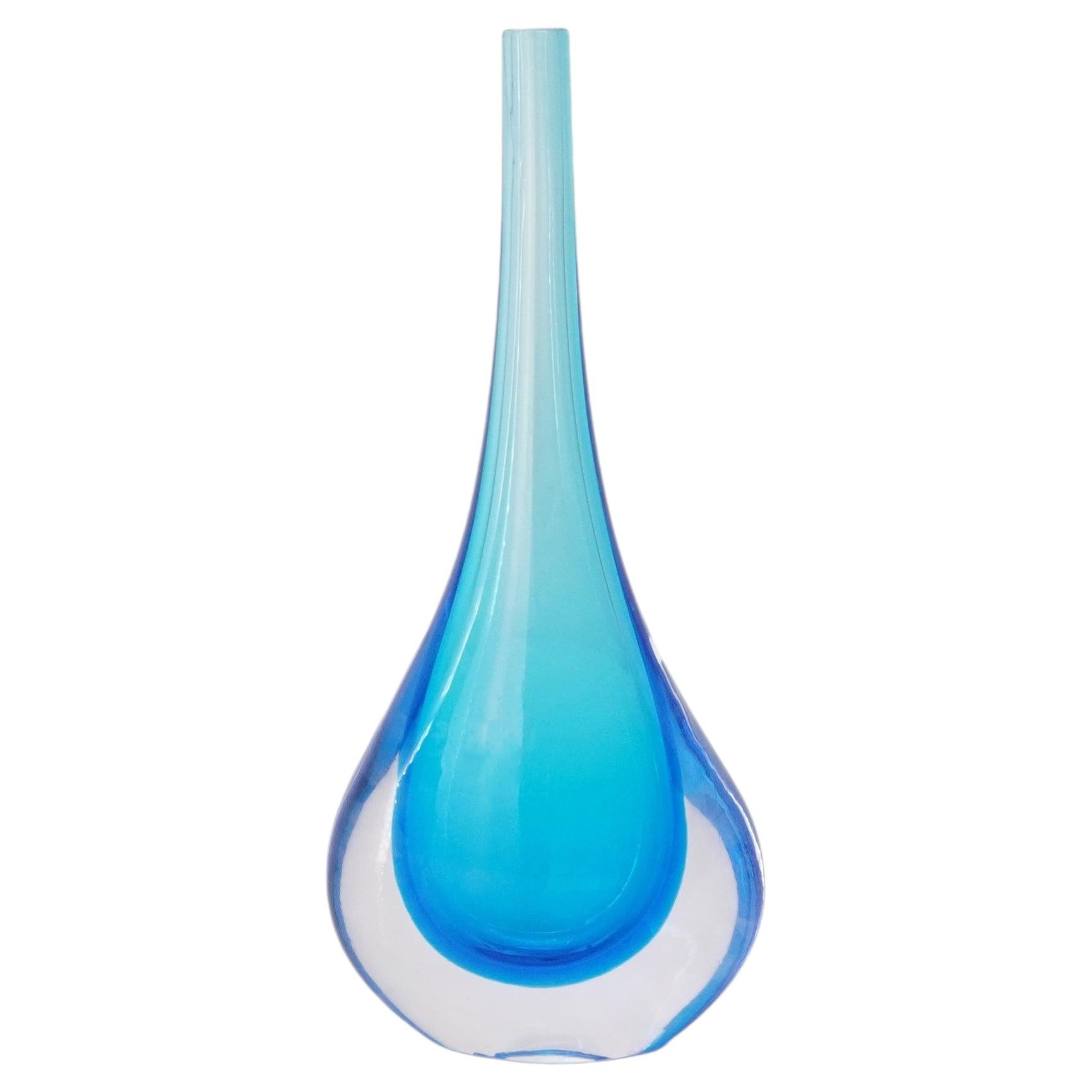 Acquamare Goccia Vase - Murano Glass For Sale