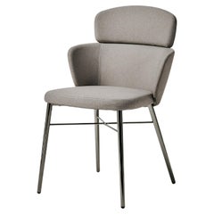 Baleri Italia Kin Chair in Fabric with Mini Armrests by Radice Orlandini