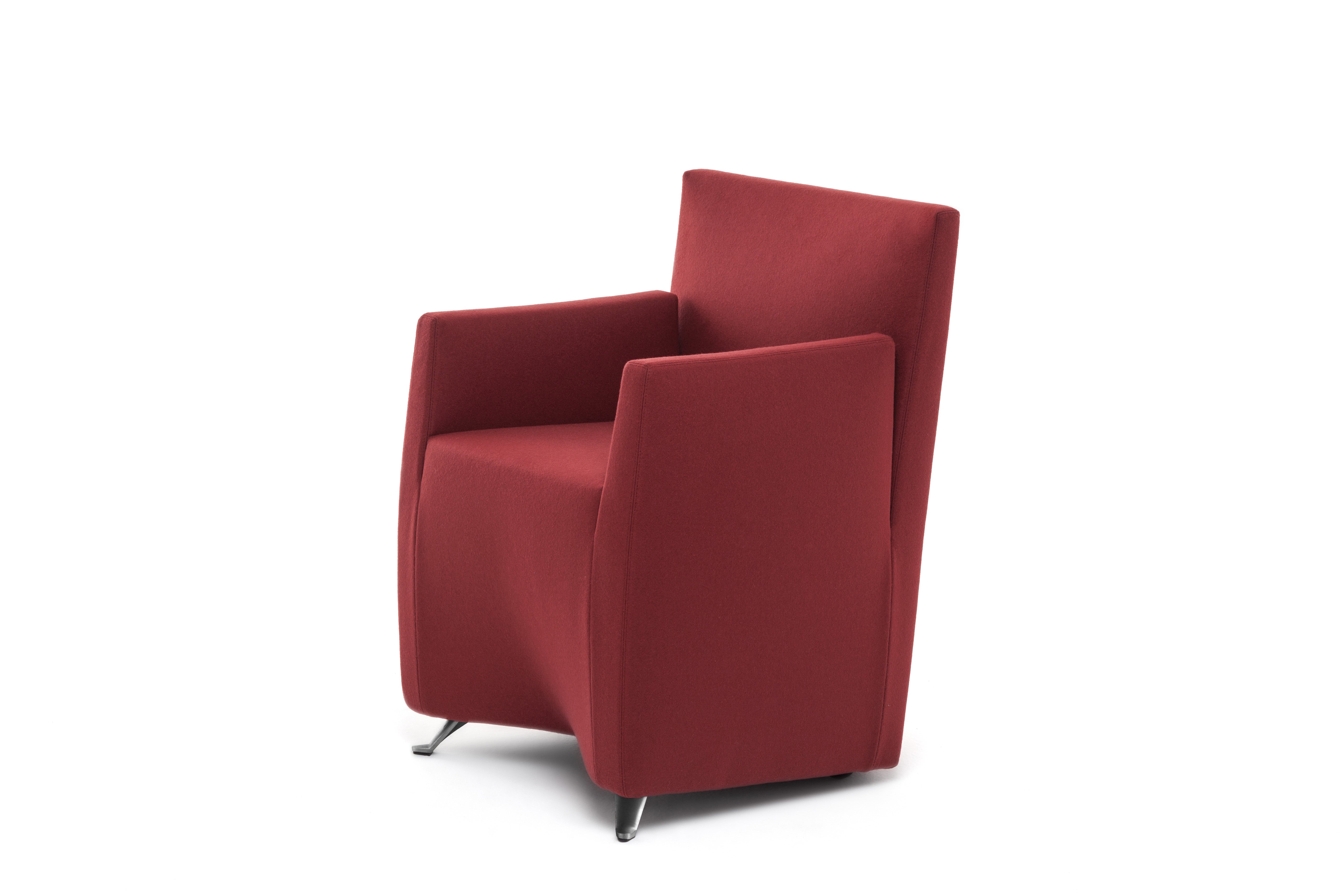  Baleri Italia Caprichair Armchair in Red Fabric by Hannes Wettstein