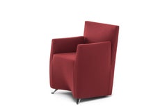  Fauteuil Caprichair de Baleri Italia en tissu rouge par Hannes Wettstein