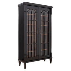 Vitrine Biedermeier noire, Autriche, milieu du XIXe siècle