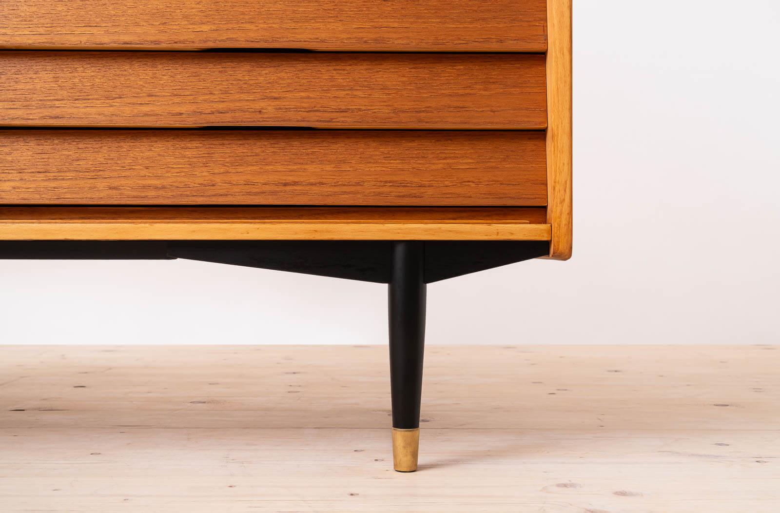 Vintage Teakwood Sideboard by Nils Jonsson for Hugo Troeds, Scandinavian Modern In Good Condition For Sale In Wrocław, Poland