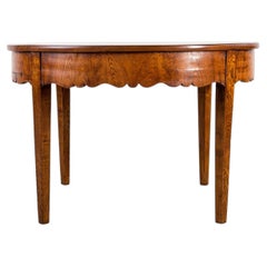 Rare Biedermeier Elm Dining Table, Central Europe, Early 19th Century