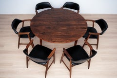 Mid Century Dining Set, 6 Carlton Chairs by Låte Møbelfabrikk & Extendable Table