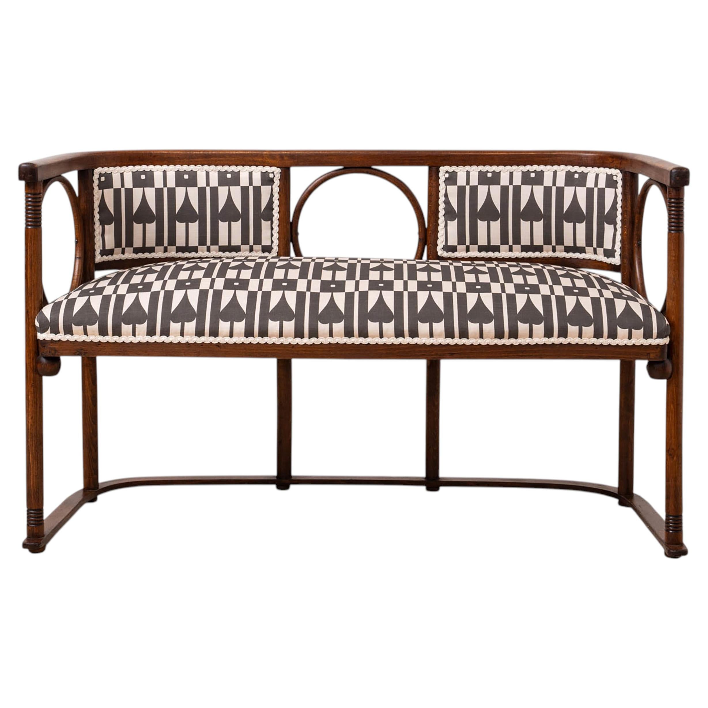 Josef Hoffmann Attributed Vienna Secession Bentwood Bench or Settee, circa 1910