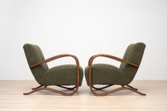 Rare Art Deco Armchairs by J. Halabala from Thonet, Model H269, 1930s, Set of 2