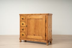 Biedermeier-Kommode aus Kiefernholz mit 4 Schubladen, Deutschland, Mitte des 19. Jahrhunderts