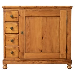 Biedermeier-Kommode aus Kiefernholz mit 4 Schubladen, Deutschland, Mitte des 19. Jahrhunderts