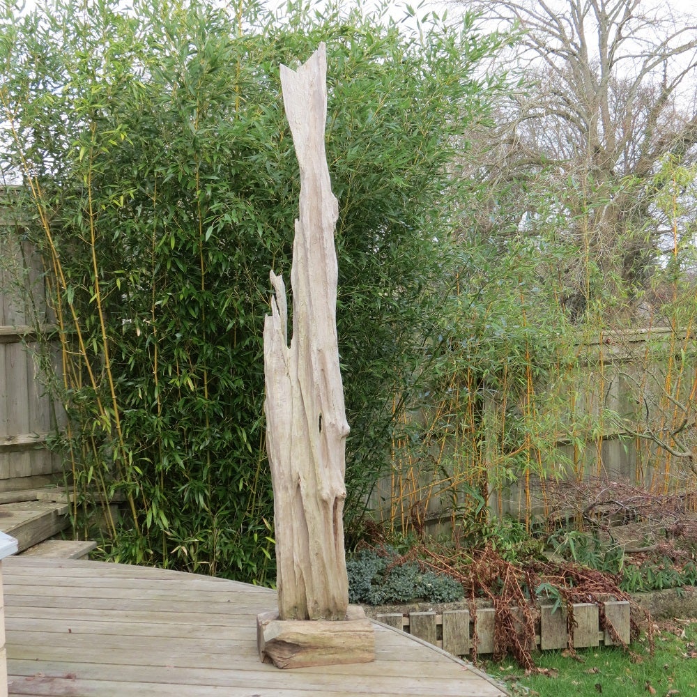 Large Drift Timber Wooden Brutalist Garden Sculpture