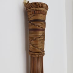 Vintage-Tribal-Bürste, lang und geschwungen, aus Seegras geflochten – 2 Stück verfügbar