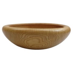 Very large hand turned Rippled Ash Bowl Made in England