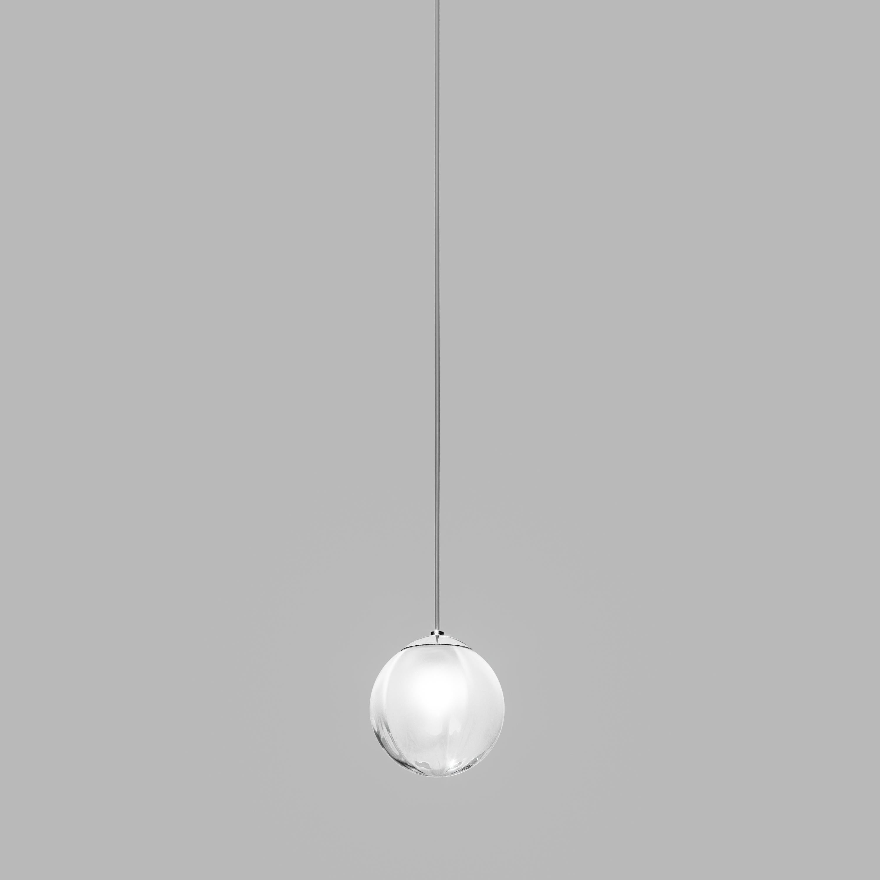 For Sale: White (White and Shaded) Vistosi Puppet Single Suspension Light Blown Murano Glass 2