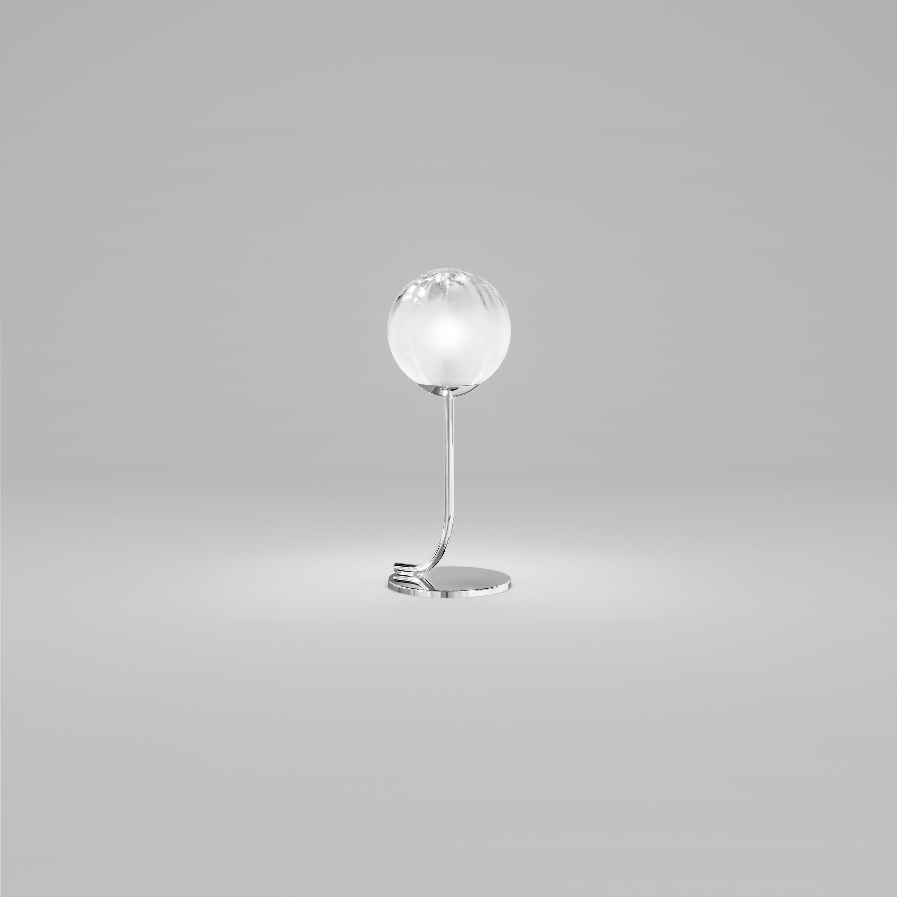 For Sale: White (White and Shaded) Vistosi Puppet Table Lamp in Murano Blown Glass and Metal Base