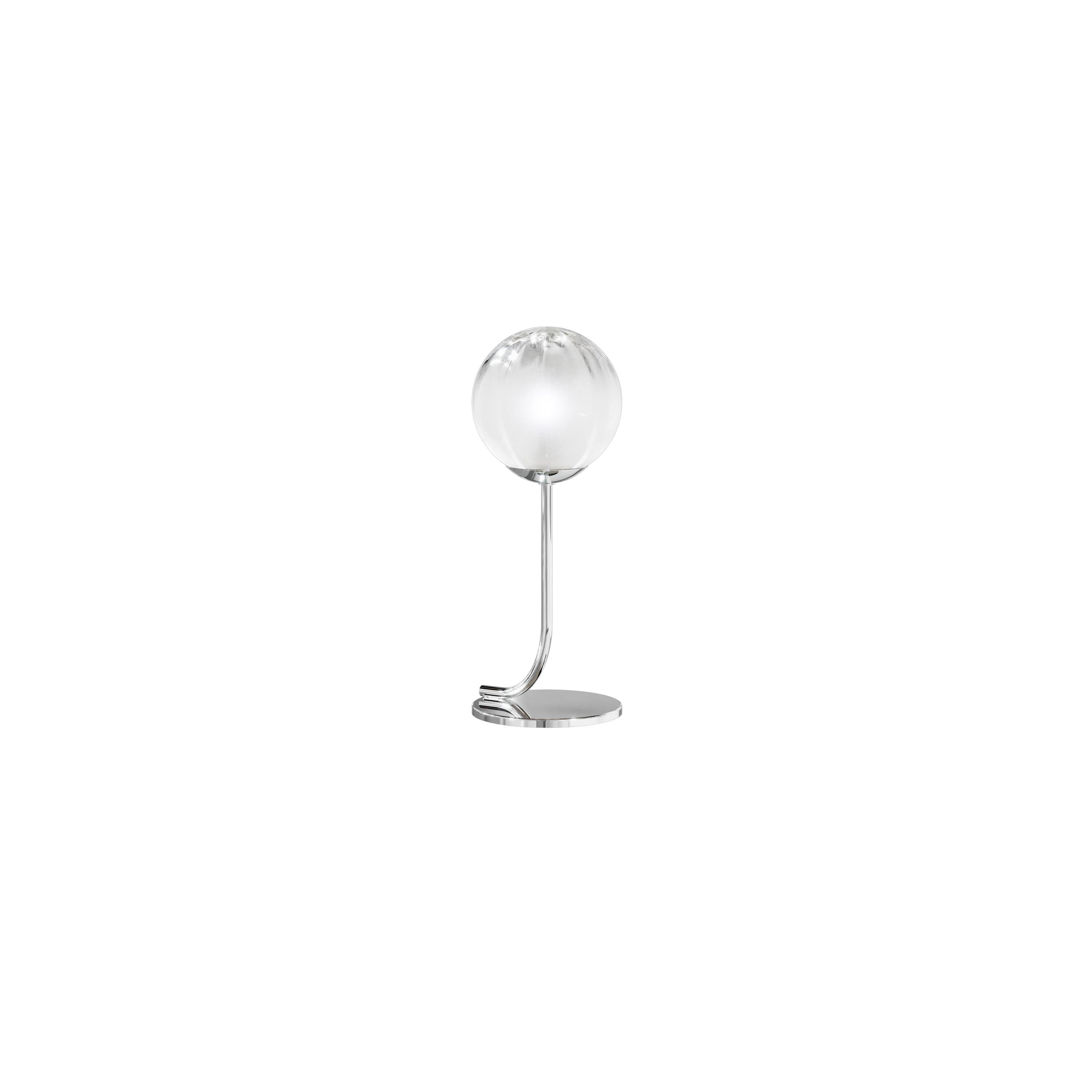 For Sale: White (White and Shaded) Vistosi Puppet Table Lamp in Murano Blown Glass and Metal Base 2