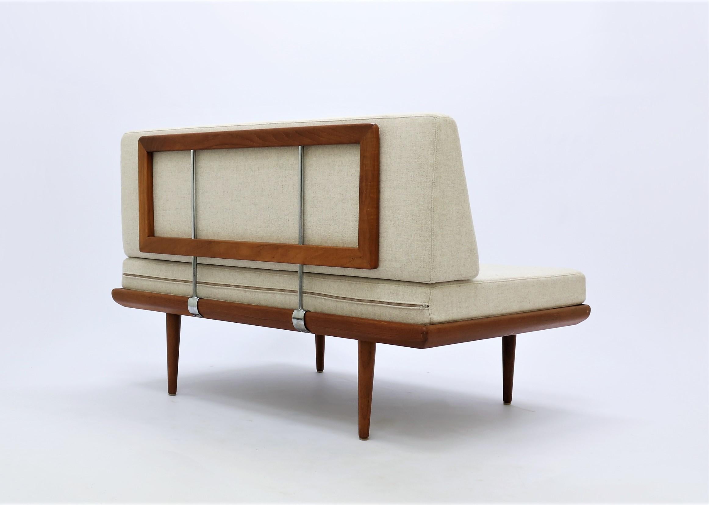 Hvidt & Molgaard Teakwood Two-Seat Sofa Model 