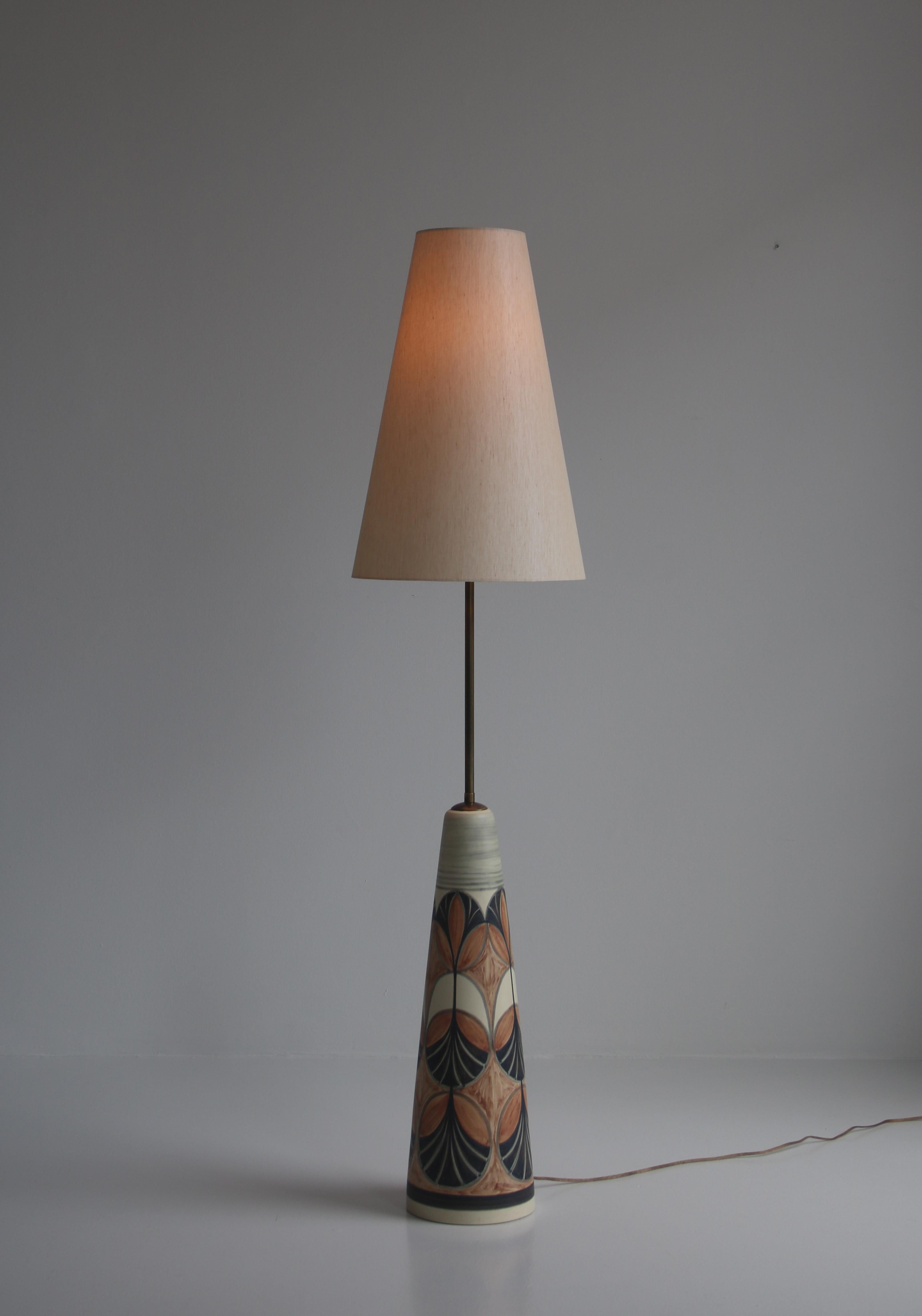 Scandinavian Modern Huge Ceramic Floor Lamp by Rigmor Nielsen for Søholm, 1960s, Danish Modern