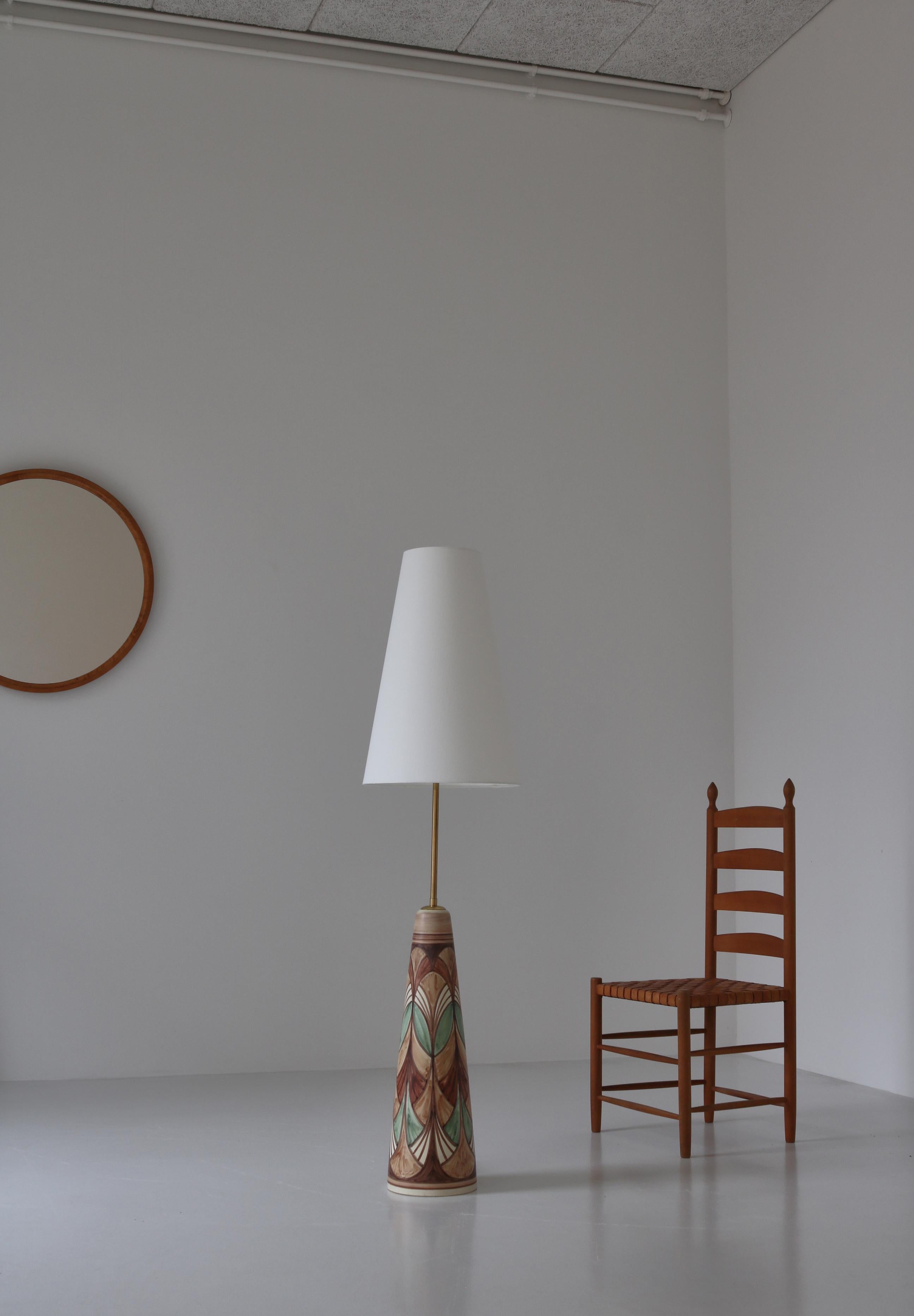 Large Ceramic Floor Lamp by Rigmor Nielsen for Søholm, 1960s, Danish Modern For Sale 8
