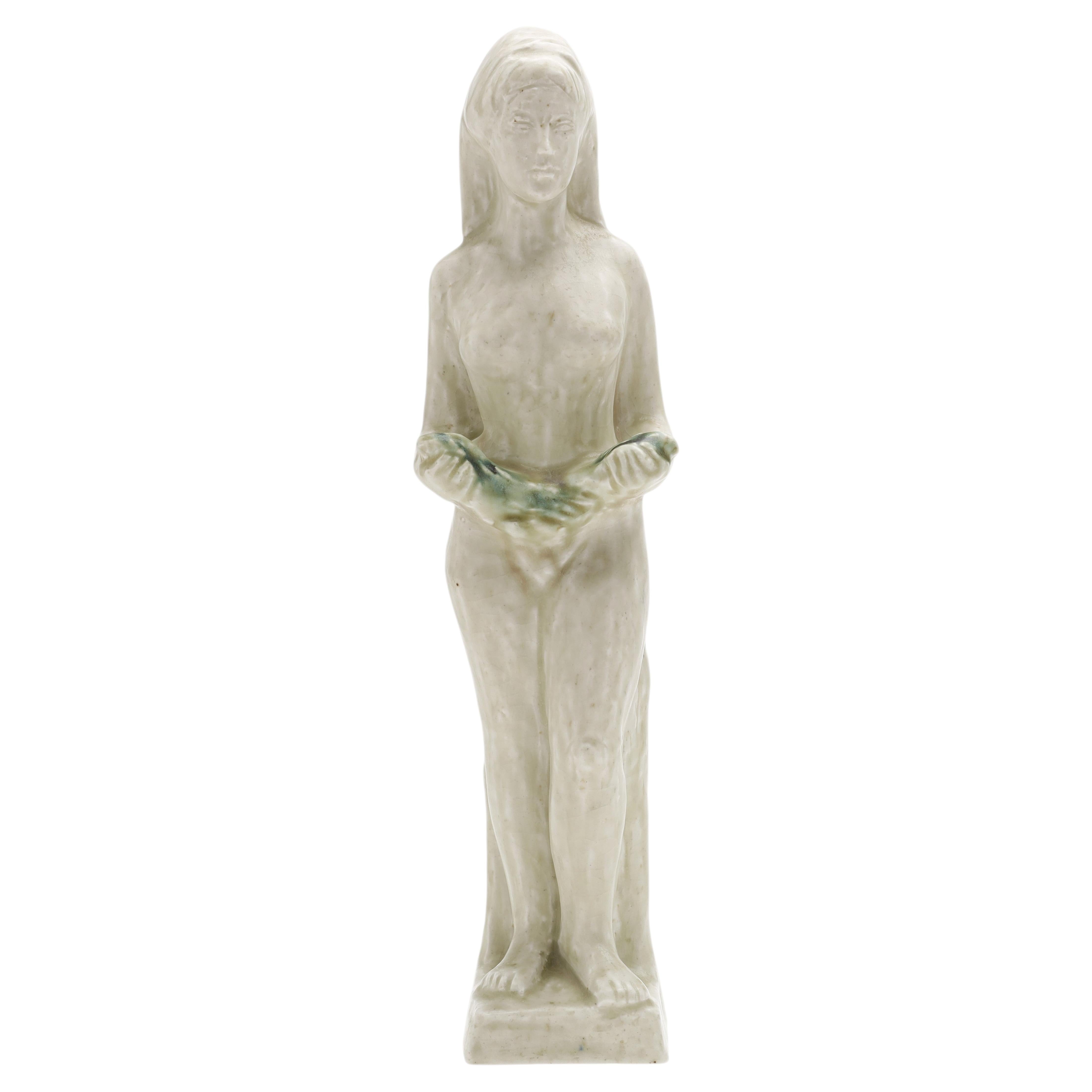 Skandinavische moderne Steingut-Skulptur der römischen Göttin Ceres von Saxbo, Dänemark im Angebot