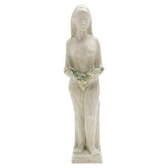 Scandinavian Modern Stoneware Sculpture of Roman Goddess Ceres by Saxbo, Denmark