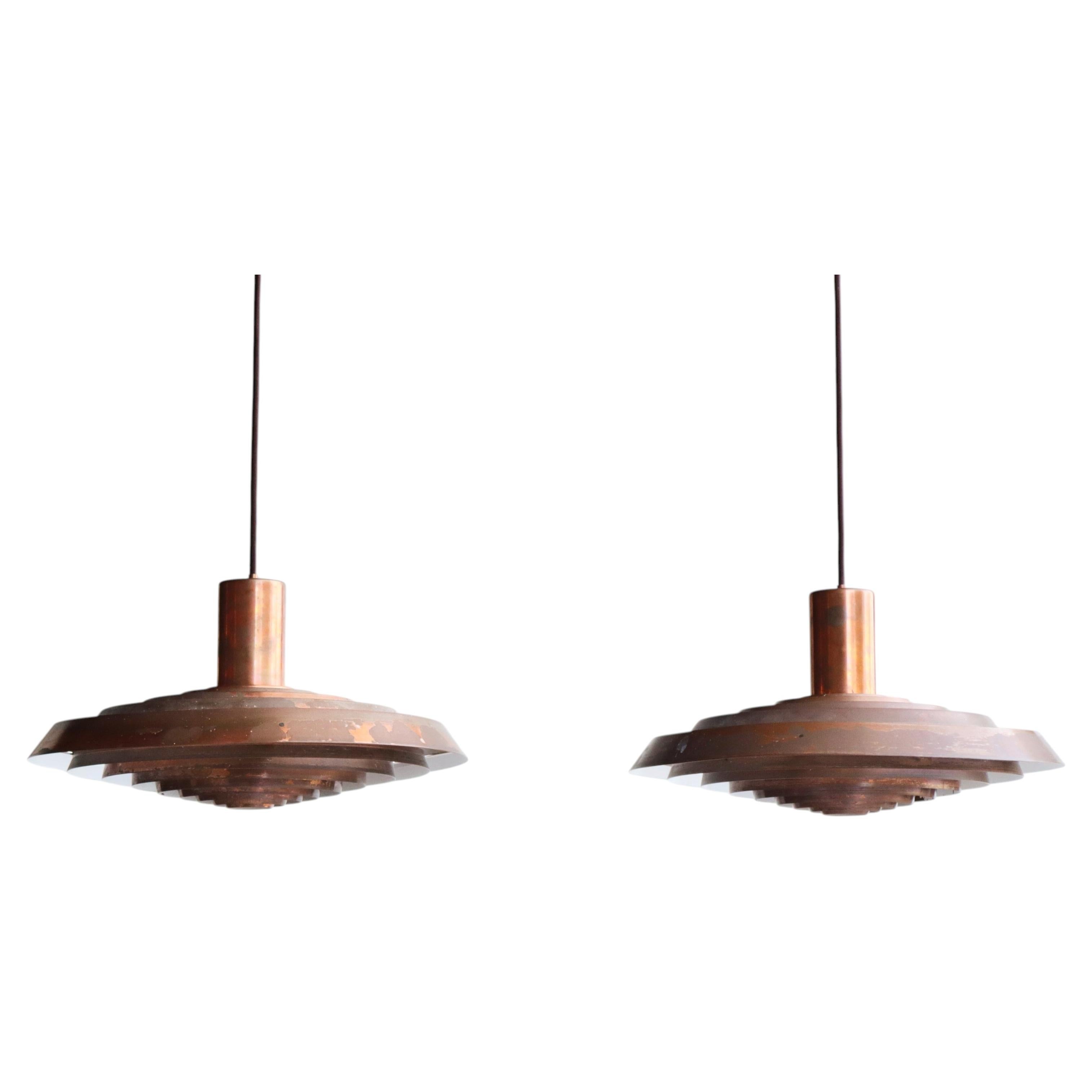 PH-Pendelleuchten im skandinavischen Modern-Stil aus Kupfer von Poul Henningsen / Louis Poulsen, 1958