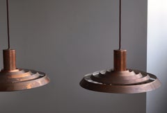 Scandinavian Modern Copper PH-pendants by Poul Henningsen / Louis Poulsen, 1958