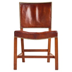 Kaare Klint Early "Red Chair" in Oak & Original Nigerian Goat Leather, 1937